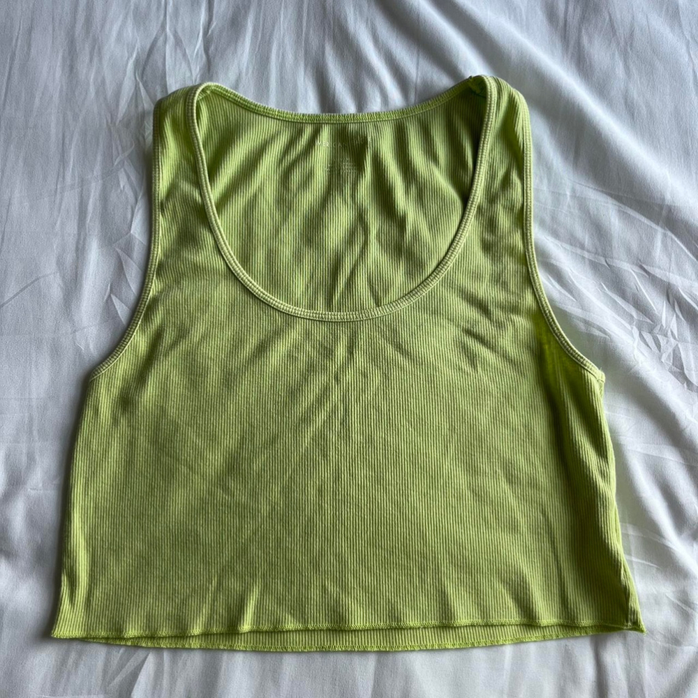 American Eagle Green Cropped Tank